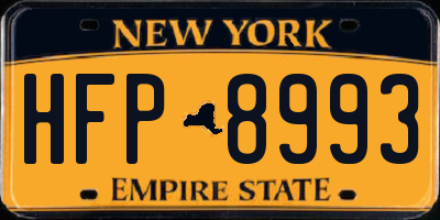 NY license plate HFP8993