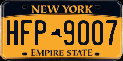 NY license plate HFP9007