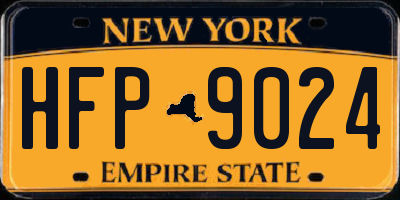 NY license plate HFP9024