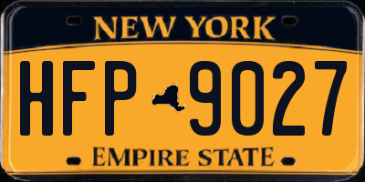 NY license plate HFP9027