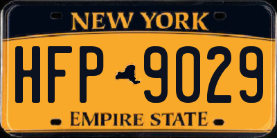 NY license plate HFP9029