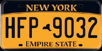NY license plate HFP9032