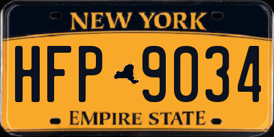 NY license plate HFP9034