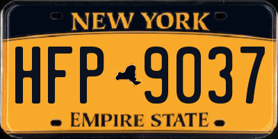 NY license plate HFP9037