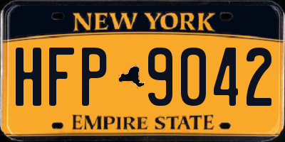 NY license plate HFP9042