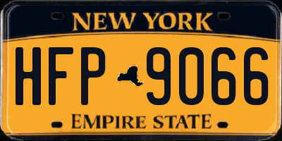 NY license plate HFP9066