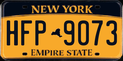 NY license plate HFP9073
