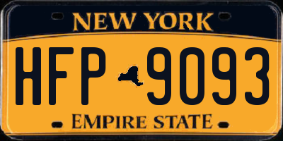 NY license plate HFP9093