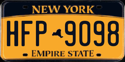 NY license plate HFP9098