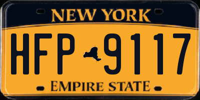 NY license plate HFP9117