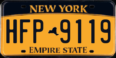 NY license plate HFP9119