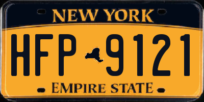 NY license plate HFP9121