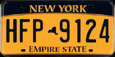 NY license plate HFP9124