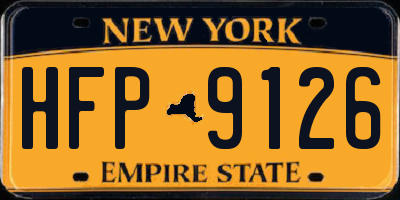 NY license plate HFP9126