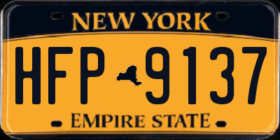 NY license plate HFP9137