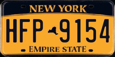 NY license plate HFP9154
