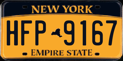 NY license plate HFP9167
