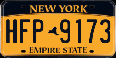 NY license plate HFP9173