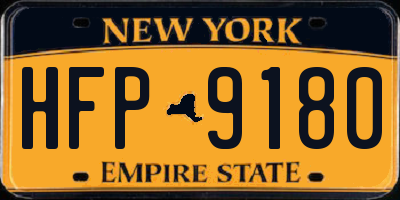 NY license plate HFP9180