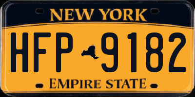 NY license plate HFP9182