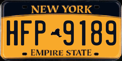 NY license plate HFP9189
