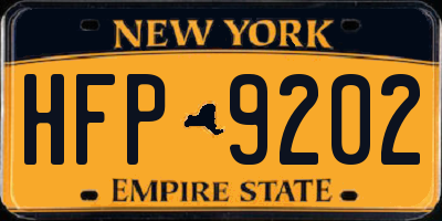 NY license plate HFP9202