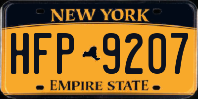 NY license plate HFP9207