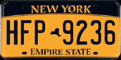 NY license plate HFP9236