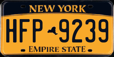 NY license plate HFP9239