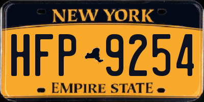 NY license plate HFP9254