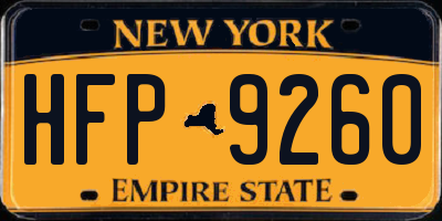NY license plate HFP9260