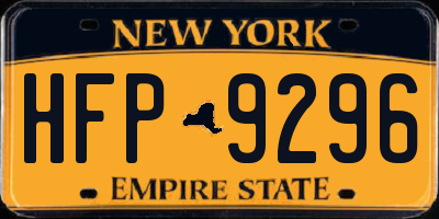 NY license plate HFP9296