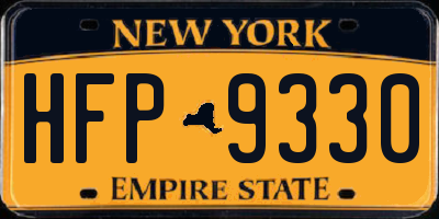NY license plate HFP9330