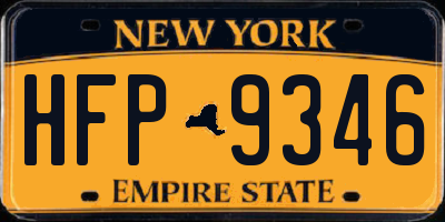 NY license plate HFP9346