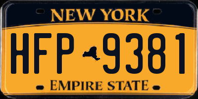 NY license plate HFP9381