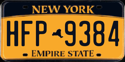 NY license plate HFP9384