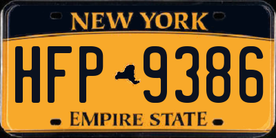 NY license plate HFP9386