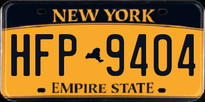 NY license plate HFP9404