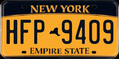 NY license plate HFP9409