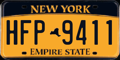 NY license plate HFP9411