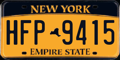 NY license plate HFP9415