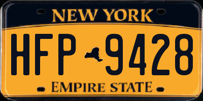 NY license plate HFP9428