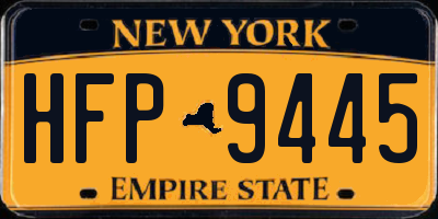 NY license plate HFP9445