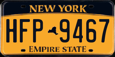 NY license plate HFP9467
