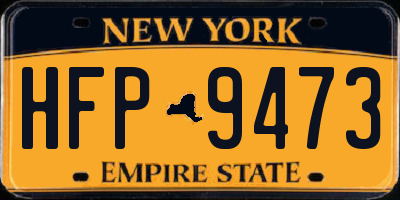 NY license plate HFP9473