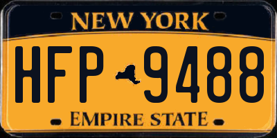 NY license plate HFP9488