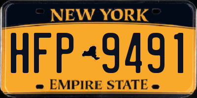 NY license plate HFP9491