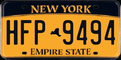 NY license plate HFP9494