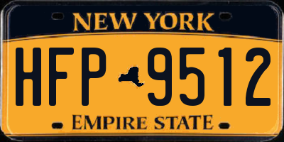 NY license plate HFP9512