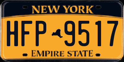 NY license plate HFP9517